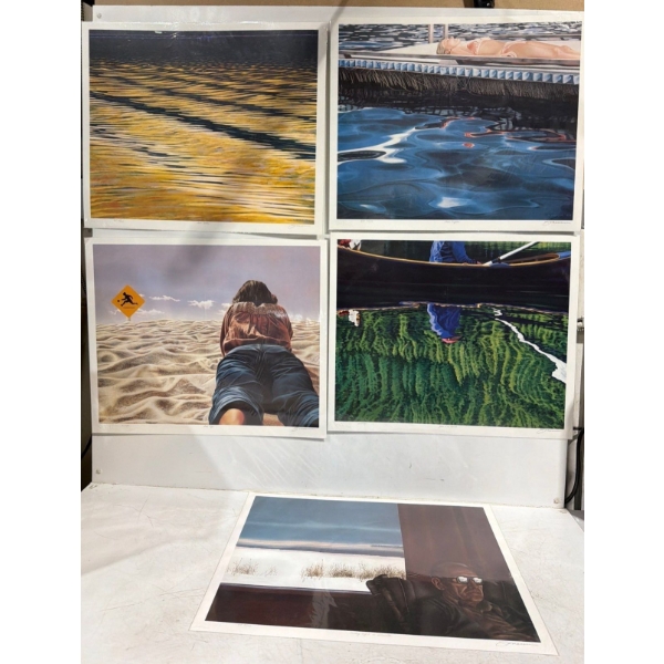 5 Limited Edition Lithograph Prints By Stephen Mennie