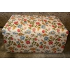 Image 1 : Back Of The Bed  Floral Upholstered Clothing Or Blanket Chest  35x6x17"tall