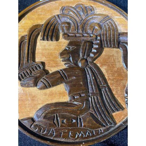 Hand Carved Wooden Wall Plaque