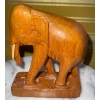 Image 2 : Hand Carved Wooden Elephant Figurine 5T w/ Tourist Souvenir Decor 
