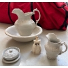 Gorgeous White Dishware Set Incl. Wash Basin and Bowl 