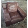 Image 1 : Brown Faux Leather Chair 38 W, 36 D, 30 T 