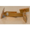 Image 2 : 10K Gold St. Andrews Cross Cuff Link Pair - Weighs 8.08g