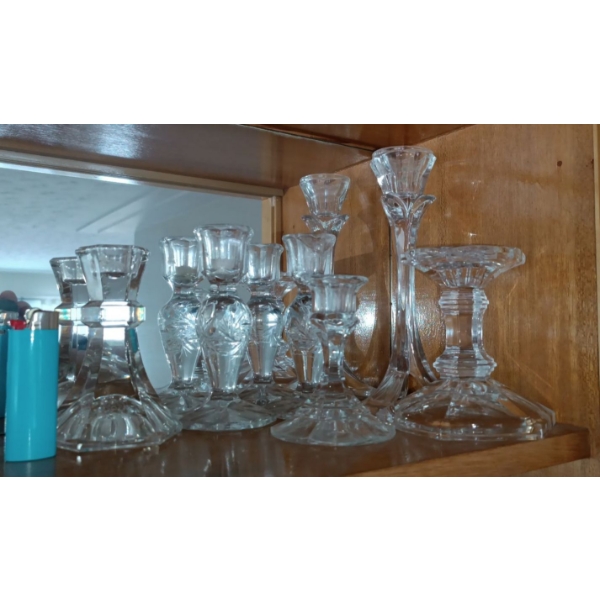 Collection Of Beautiful Crystal Candle Holders & More