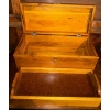 Image 3 : Vintage Handmade Solid Wood Tool Box w/ Insert  Storage Solutions Wooden Box