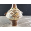 Image 7 : Bulbous Bodied Decorative Ceramic Vase in Rich Color Palette (14"H x 8.5"W)