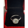 Image 2 : 2ct GRA Certified Round Brilliant Cut Moissanite with 35 Round Cut CZ's set in 925 Silver Ring