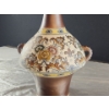 Image 8 : Bulbous Bodied Decorative Ceramic Vase in Rich Color Palette (14"H x 8.5"W)