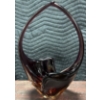 Image 1 : Special Murano Style Amber and Crimson Glass Sculptural Vase