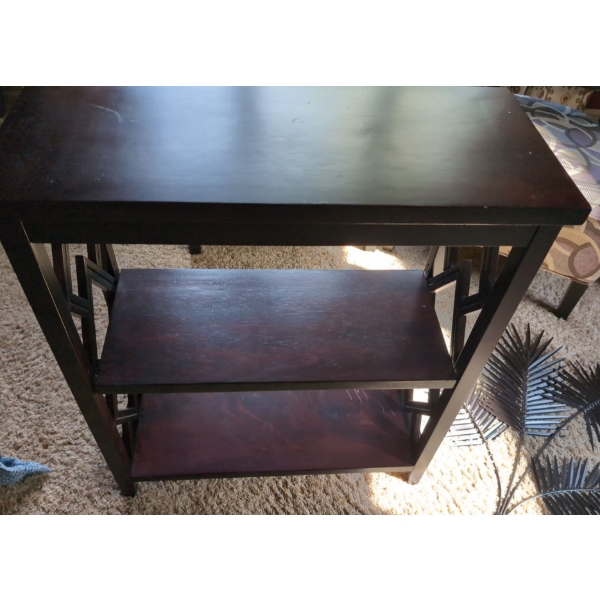 Wooden 3 Shelf Bookshelf 30Wx13Dx35.5H