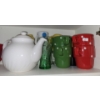 Image 2 : Assorted Kitchenware Including: Teapot, Mugs, Glasses, Royal Albert "Trillium" X4 Cups and More!