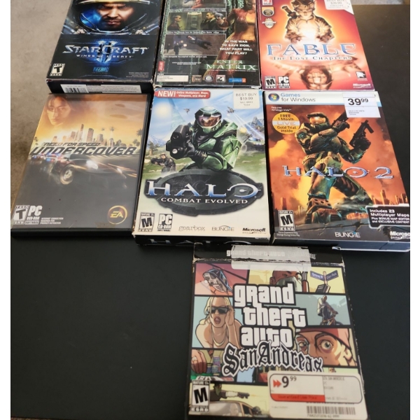 Assorted PC Games: From Cars to Combat! Titles Listed in Description
