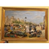 Image 1 : Unidentified 20th Century, Untitled (Flower Market in Paris) by 71"x56"