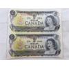 Image 4 : 3 uncut 1:2 Canadian 1973 $1.00 Bills Prefix: BAX BFK