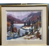 Jaques Poirier Au petit Matin doves les Laurentians Original 24Wx20H