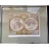 Image 2 : Gold Tone Framed World Map 16x13