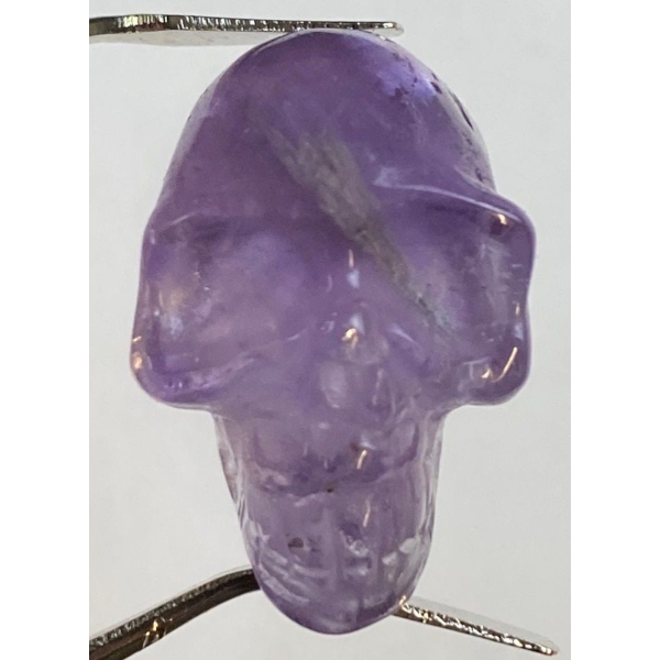 Lavender Purple Amethyst 46.6 ct Hand Carved Skull