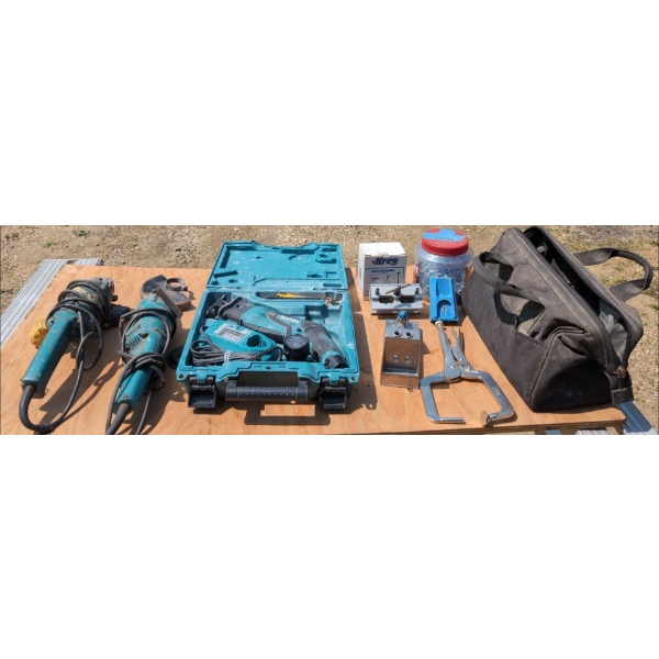 Makita Reciprocating Saw RJ01, Makita Grinders, Metal Pocketholder Jig By Kreg ($100+), Screws 
