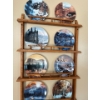 Image 2 :  Collector plates with oak with wall mounted holder