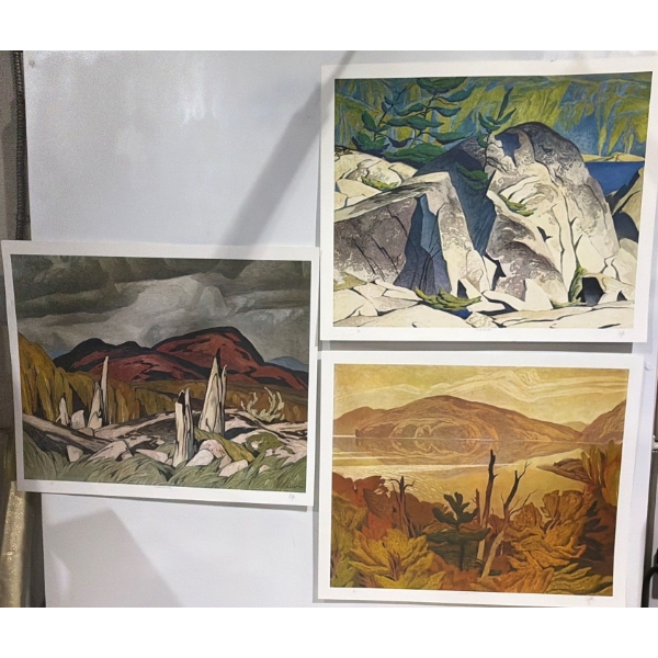 3 Limited Edition Lithographs by A.J Casson