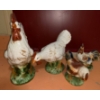 Image 1 : Collection of Chickens with Crackled Finish, Tallest 16 T