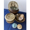 Image 3 : Stoneware Pottery Assortment - Corked Jar Lidded Canister & More