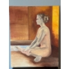 Image 1 : Lauri Ansell - Yoga - Oil On Canvass Board 16 x 20