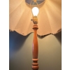 Image 4 : Tall Vintage Wooden Lamp w/ Ruffled Shade - 61T 