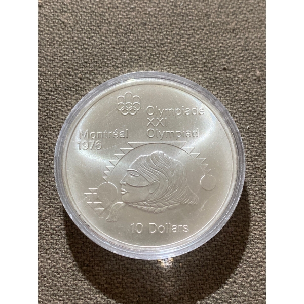 1976 Montreal Olympics $5 Coin 92.5% Silver 24.3 Grams