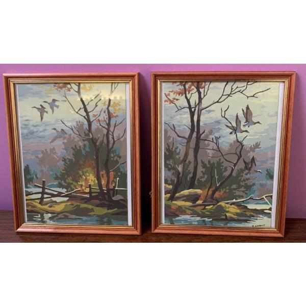 V. Lamont Art Paintings 12x16 Set of 2