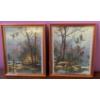 Image 1 : V. Lamont Art Paintings 12x16 Set of 2