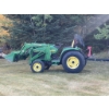 Image 1 : John Deere 4310 Tractor w/ Loader & Mower Deck Forks Hydraulic Snow Blade Amazing Condition 