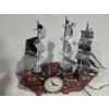 Image 1 : Vintage Illuminated Decor United Maritime Sailboat Model 811 w/ United Clock  19 W, 15.5 T 