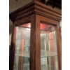 Image 7 : Octagonal Oak Display Cabinet with Glass Panels and Shelves