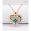 Image 3 : Heart of Forever With Aquamarine Blue 925 sterling silver 5.70G Accents stones (Diamond Alternative)