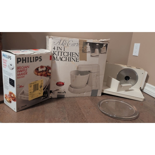 Assorted Kitchen Contraptions - 4 in 1 Kitchen Gadget Waffle Press Deli Meat Slicer 