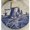 Image 2 : Blue and White: Windmill Plate 8" Diameter, Girl 5 T, Clogs- Largest: 5.5 W, 2.5 D, 3 T 