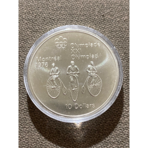 1976 Montreal Olympics $10 Coin 92.5% Silver 48.6 Grams