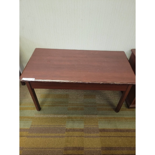 Rectangular Wooden Coffee Table with Four Tapered Legs