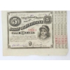 Image 2 : Rare, Authentic, Uncut Sheet Of Four 1870s State Of Louisiana $5 "Baby Bonds". 