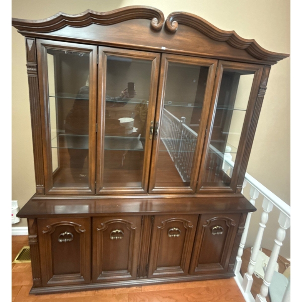  Vintage Elegant China Cabinet/Cupboard/Hutch  60x19x82tall