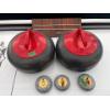 Image 1 : 3 Small Marble Curling Rocks 2 Vintage Plastic Curling Rock Bowls & Score Board