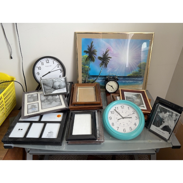 Wall Clocks, Frames, and Art
