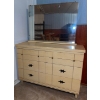 Image 1 : Vintage "On Trend" Mid Century Modern Six Drawered Dresser w/Mirror 46" x 22"