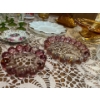Image 3 : Collection of vintage , purple, glass ashtrays, serving trays, hand blowing glass bowls, diamond, cu