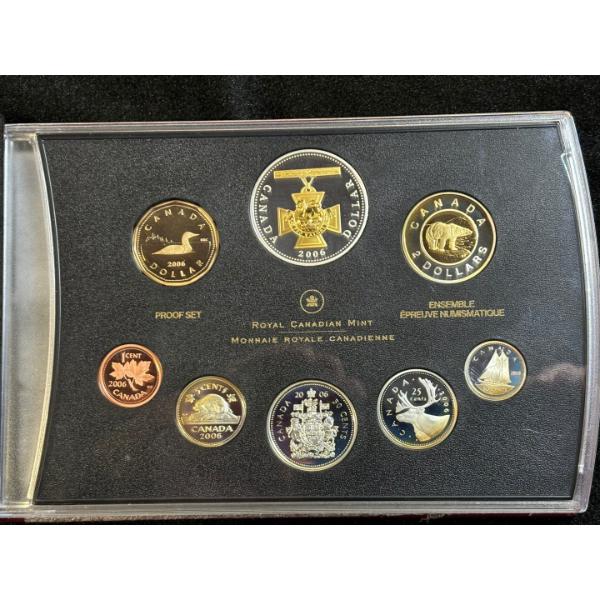 -2006 Silver Proof Set - Loon / Victoria Cross (gold-plated) / Bear 1.776 to