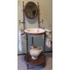 Image 1 : Antique Victorian Wash Stand w/ Enamel Wash Basin - 24W, 21D, 51T