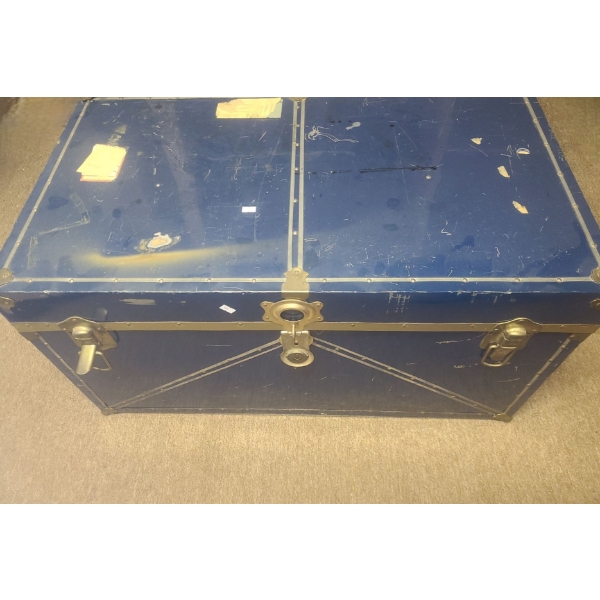 Blue Steamer Trunk 36 W, 20 D, 20 T  