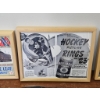 Image 5 : Framed Vintage Maple Leaf and Hockey Memorabilia with Vintage Glove