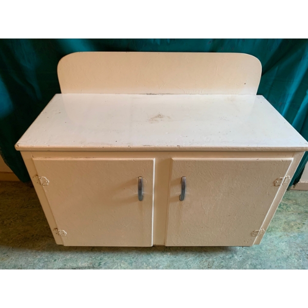Antique Handmade Cabinet 36”L 16”W 24”T, comes with antique wall mounted medicine cabinet with vinta